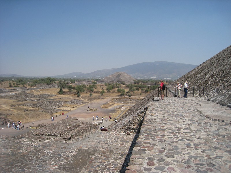 Mexico Pyramids - Mexico City 2009 0350.jpg - A trip to the Teotihuacan area of Mexico to visit the pyramids. A vast complex and a great climb to the top. This was followed by lunch in a cave, then a visit to the historical center of Mexico City. March 2009.